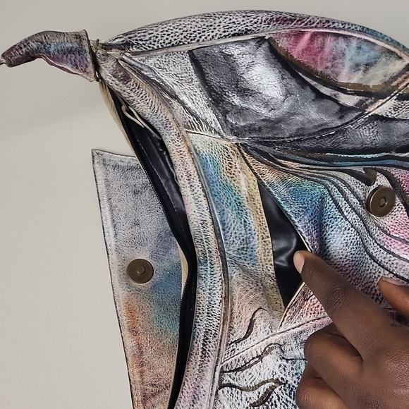 ♡♤Hostpick ♡♤Vintage SMDC Hand painted genuine Leather  CROSSBODY BAG - Picture 4 of 13